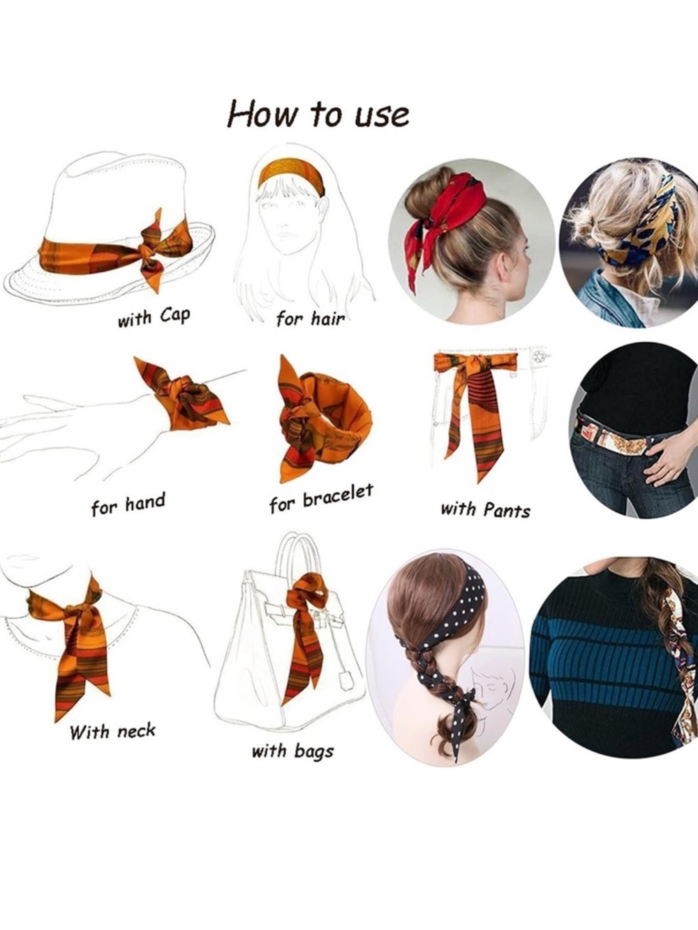 Lot of Skinny Satin Scarf Scarves 32 piece Bundle Mixed Color Designs Brand New! - Picture 10 of 15